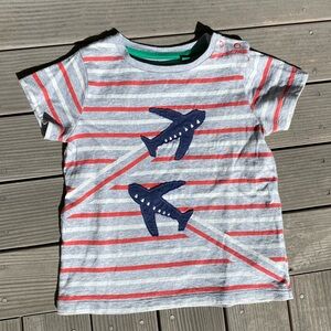 Boden Stripey Transport Tee (2-3 Years)